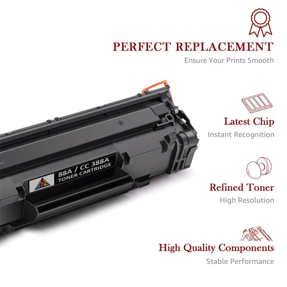 388A 88A 88 CB 388A CC 388A TONER CARTRIDGE COMPATIBLE FOR HP LASERJET PRINTERS P1007 P1008 P1106 P1108 M202 M202N M202DW M126NW M128FN M128FW M226DW M226DN M1136 M1213NF M1216NFH M1218NFS SIDE 2