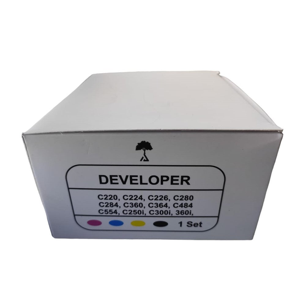 Developer Toner Powder SET 1For Konica Minolta Bizhub C220 / C224 / C226 / C280 / C258 / C280 / C284 / C308 / C360 / C364 / C368 / C554 / C250I / C300I / 360I Color Laser Multifunction Printer