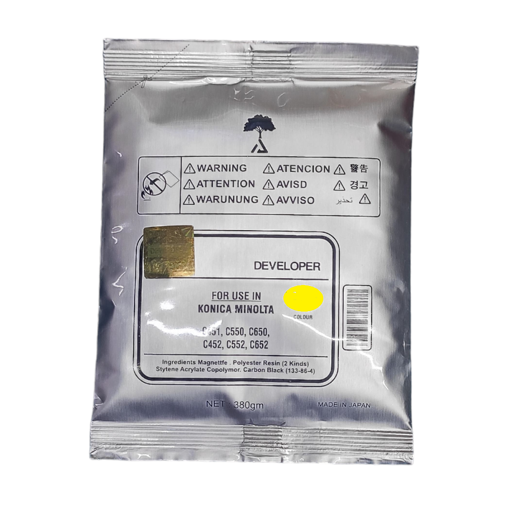 Developer Toner Powder Yellow For Konica Minolta BizHub C451 / C550 ...