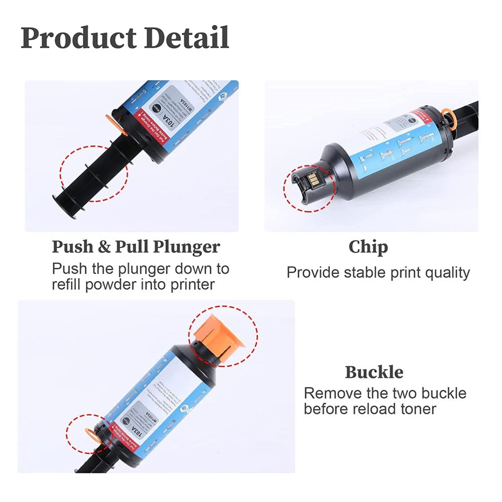 ImageInfo 103A Toner Cartridge for HP 103A/ W1103A, 103A Toner Reload Kit for HP Neverstop Laser MFP 1200w, Neverstop Laser MFP 1200a, Neverstop Laser 1000a, Neverstop Laser 1000w1