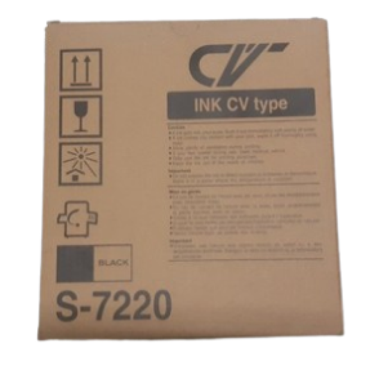 ImageInfo S7220 Black Ink for Riso CV3230 / CV 3030 / CV3130 / CV1200 Digital Duplicator - Twin Pack